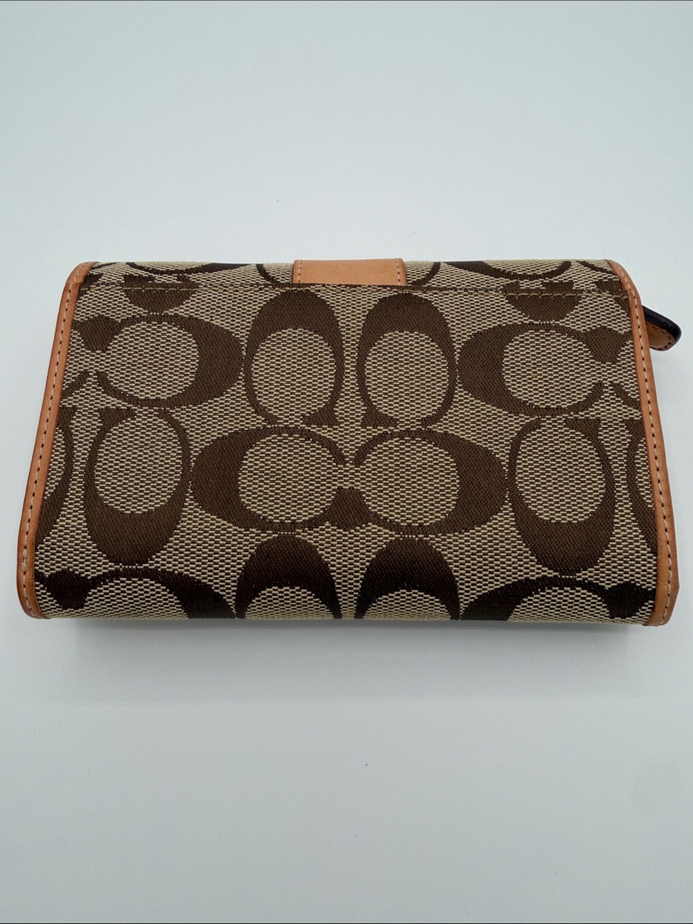 Coach Set Brown and Tan Signature Canvas Shoulder Dome Bag with Wallet 2000 - Picture 11 of 14